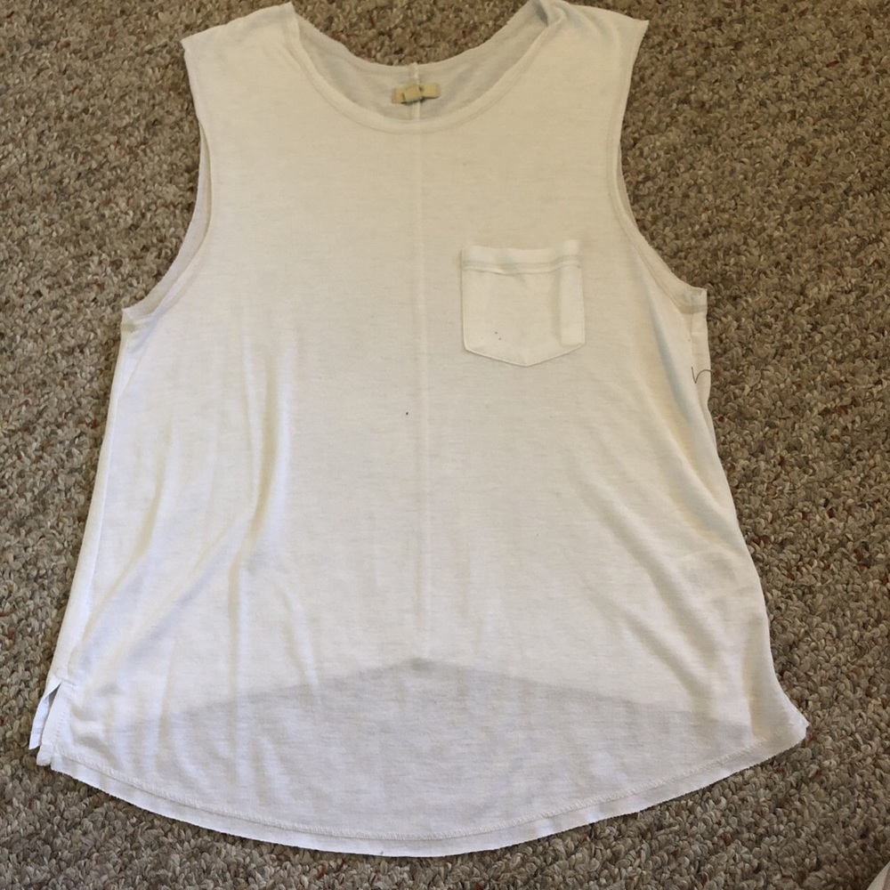 White Tank with Pocket